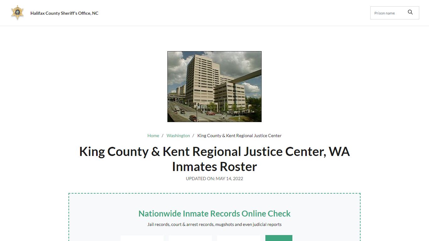 King County & Kent Regional Justice Center, WA Jail Roster ...