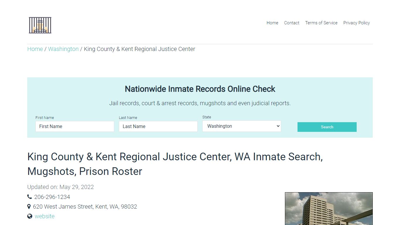 King County & Kent Regional Justice Center, WA Inmate ...